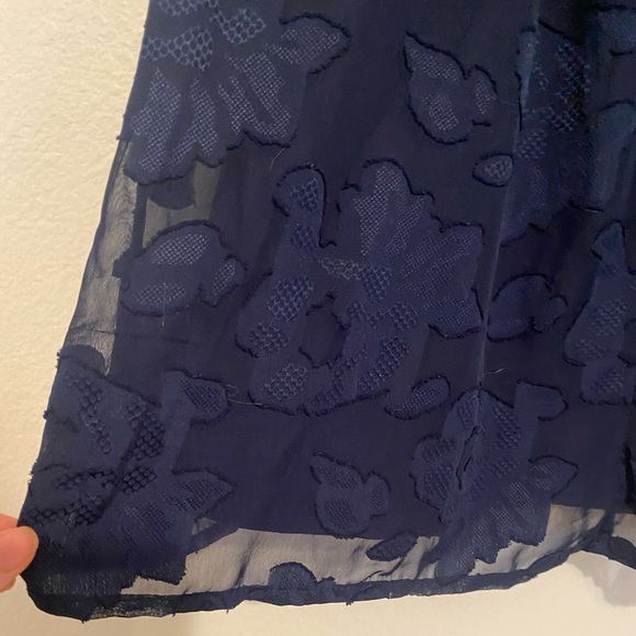 Navy Lace Floral Dress - Picture 3 of 6